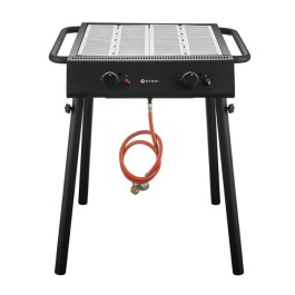 Xantos Black Grill gazowy, HENDI, czarny, 9,5kW, 770x710x(H)870mm Wariant podstawowy - Hendi 2024