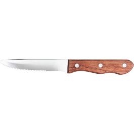 Nóż do steków Jumbo z drewnianą rączką L 120 mm - Do mięsa przetworzonego