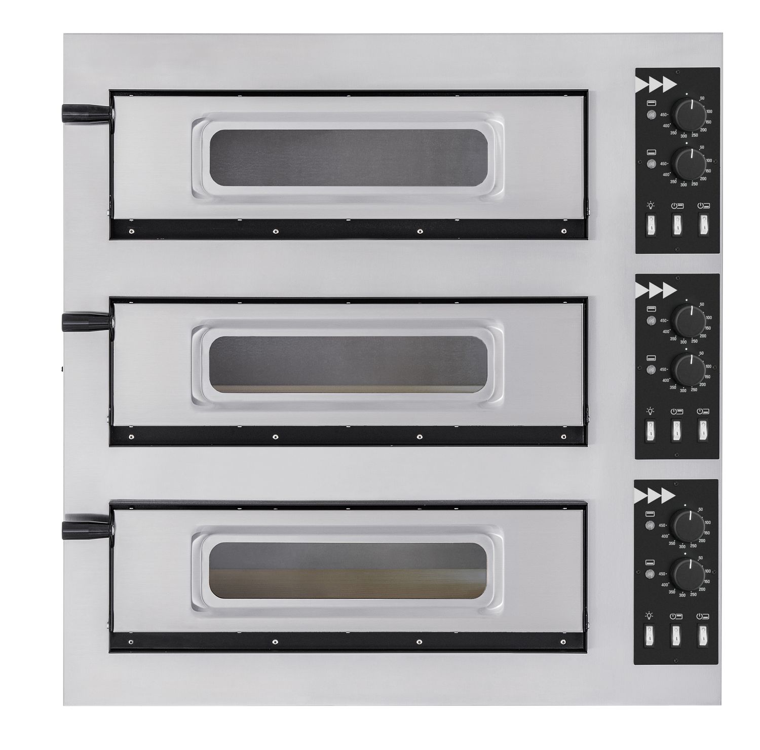 Piec do pizzy 3-stopniowy Basic 3/50 Glass and Light, Prismafood, 400V/1200W, 915x690x(H)900mm