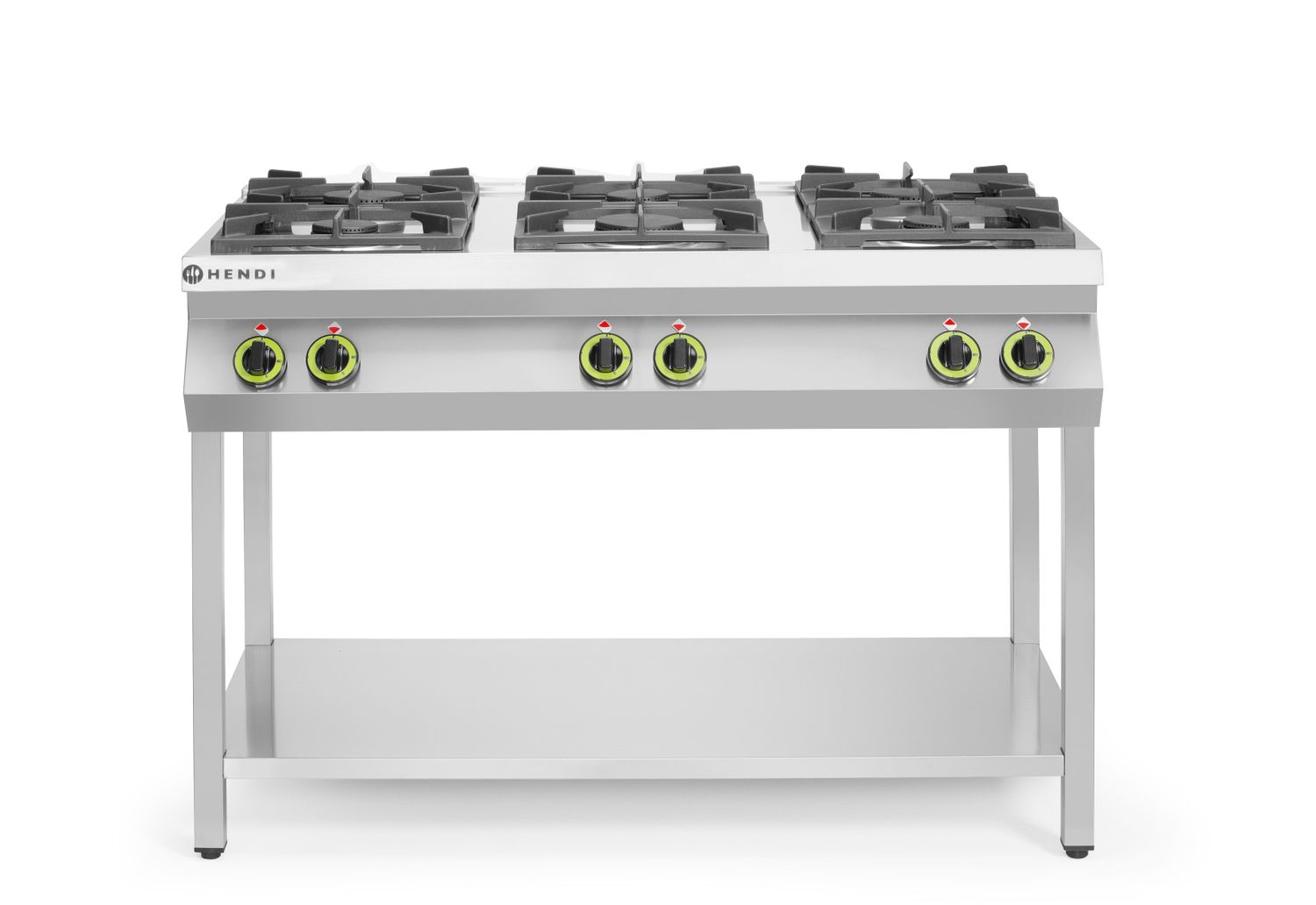 Kuchnia gazowa 6-palnikowa na podstawie otwartej, HENDI, Kitchen Line, 28,5kW, 1200x700x(H)900mm