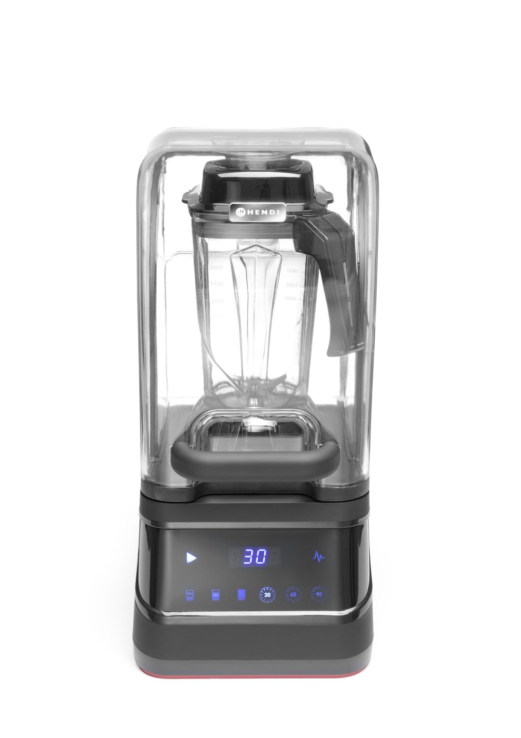 Blender barmański elektroniczny z obudową wyciszającą, HENDI, 2,5L, czarny, 230V/1680W, 250x300x(H)546mm