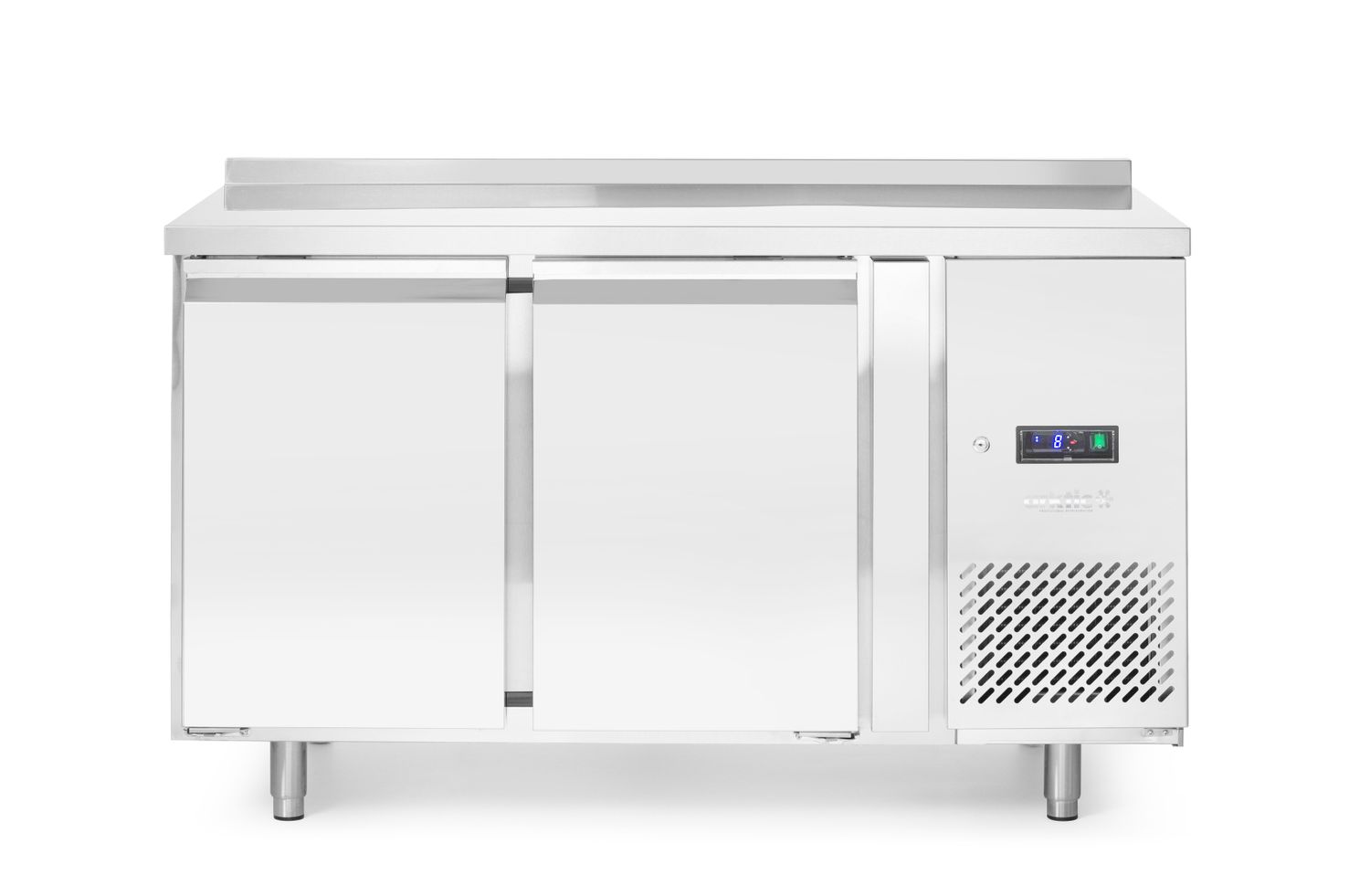 Stół mroźniczy 2-drzwiowy z agregatem bocznym, Arktic, Profi Line, Z tylnym rantem, 215L, 230V/600W, 700x1360x(H)839mm