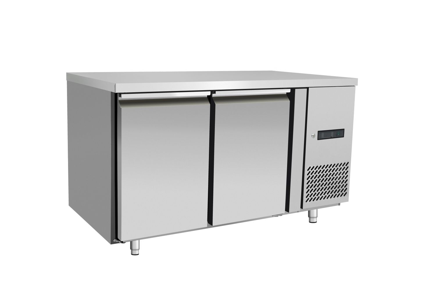Stół mroźniczy 2-drzwiowy z agregatem bocznym, Arktic, Profi Line, Bez tylnego rantu, 215L, 230V/600W, 700x1360x(H)839mm