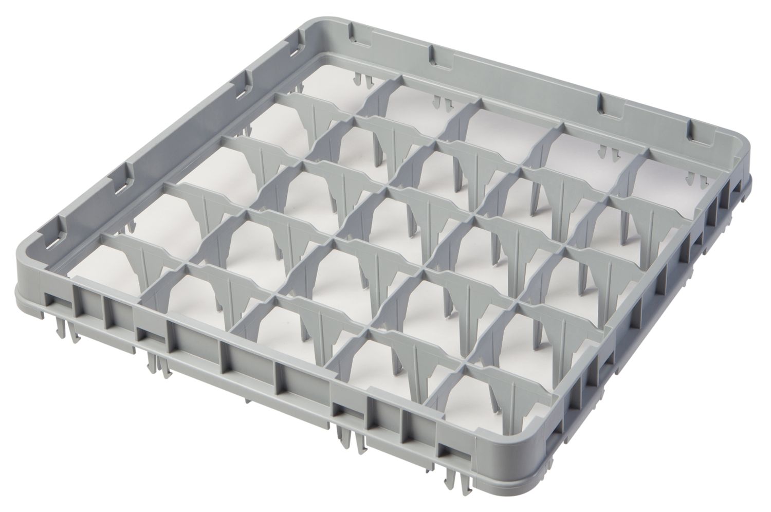 Nadstawka do koszy full drop 500x500 mm szara, model E1, Cambro, liczba przegródek: 25 (5x5), wymiar przegródki: 89x89 mm, jasnoszary, 499x499x(H)51mm