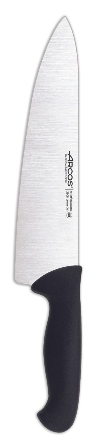 Nóż szefa kuchni z szerokim ostrzem, seria 2900, Arcos, czarny, (L)386mm