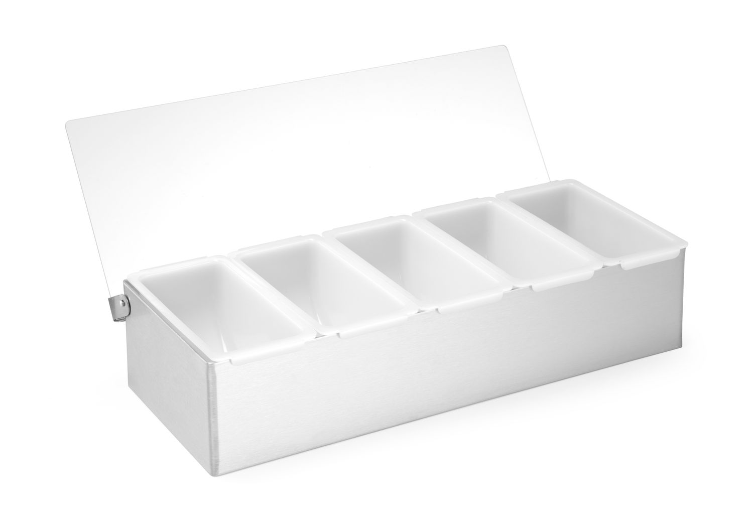 Pojemnik barmański na dodatki do drinków, BarUp, 5 kontenerów, 375x140x(H)90mm