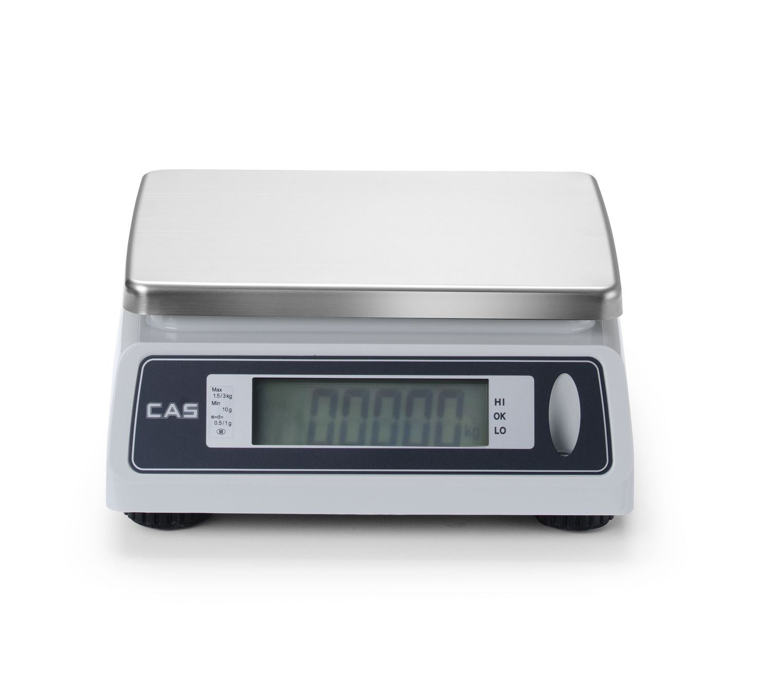 Waga z legalizacją, wodoodporna, CAS, 15 kg, 299x256x(H)117mm