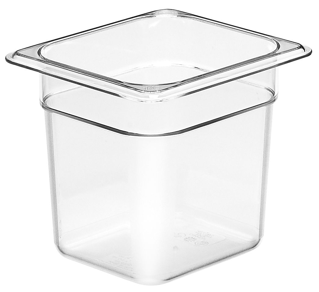 Pojemnik Camwear GN 1/6 z poliwęglanu, Cambro, GN 1/6, 2,2L, transparentny, 162x176x(H)150mm
