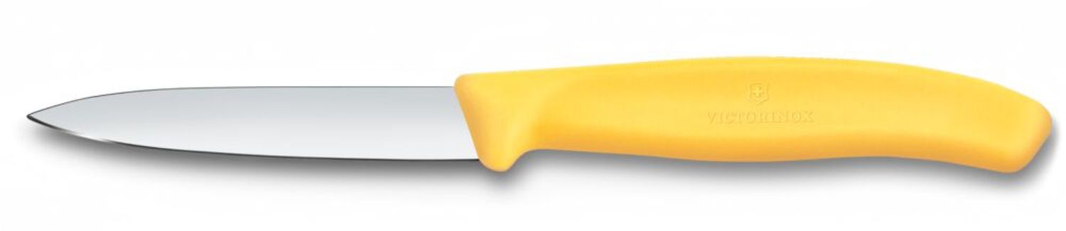 Nóż do jarzyn gładki, Victorinox, żółty, (L)190mm