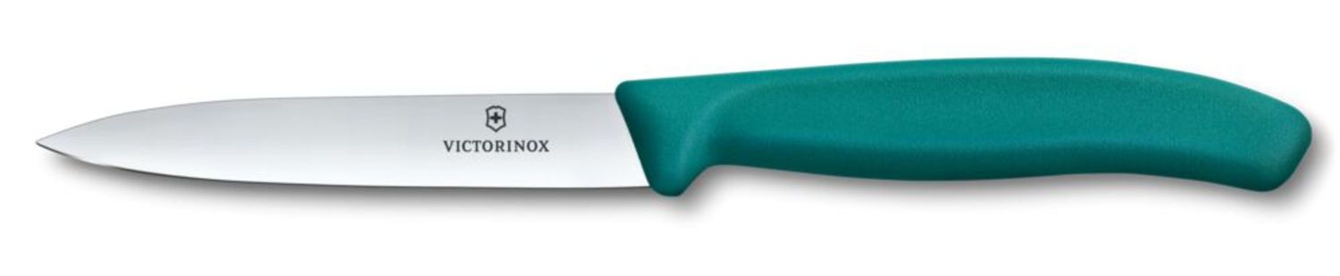 Nóż do jarzyn gładki, Victorinox, zielony, (L)212mm