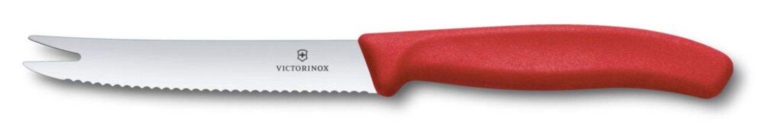Nóż do sera i kiełbasy, Victorinox, czerwony, (L)219mm