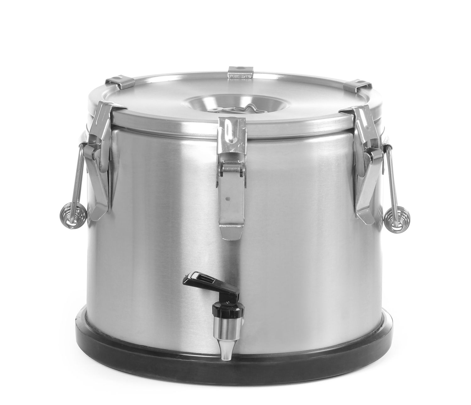 Termos do transportu żywności – z kranem, HENDI, Profi Line, 15L, srebrny, ⌀330x(H)280mm