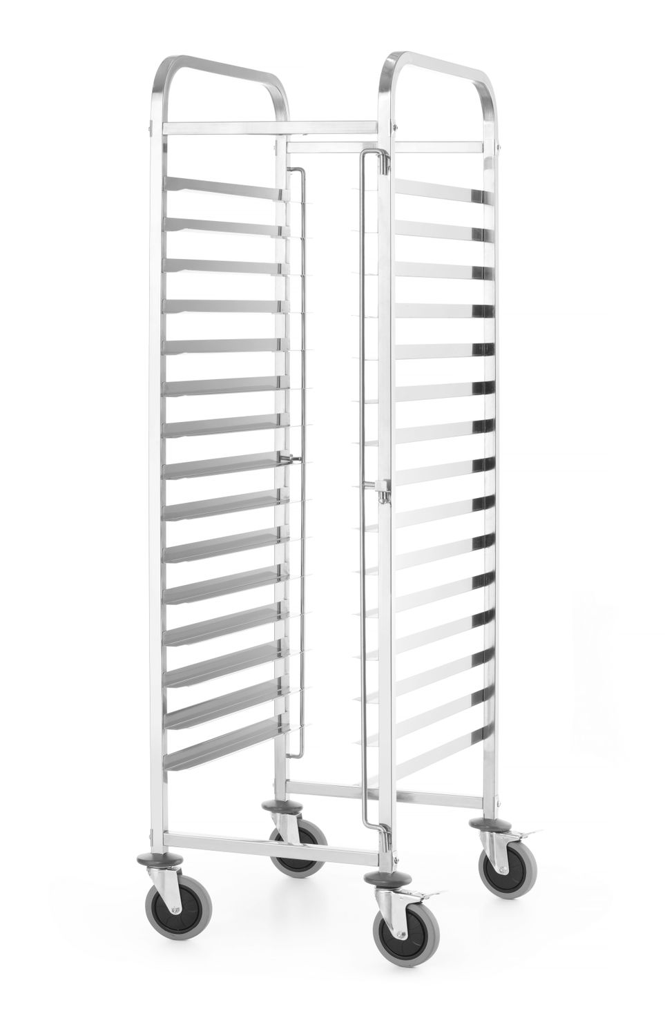 Wózek do transportu blach, HENDI, Kitchen Line, 15 prowadnic na tace 600x400, srebrny, 470x620x(H)1735mm