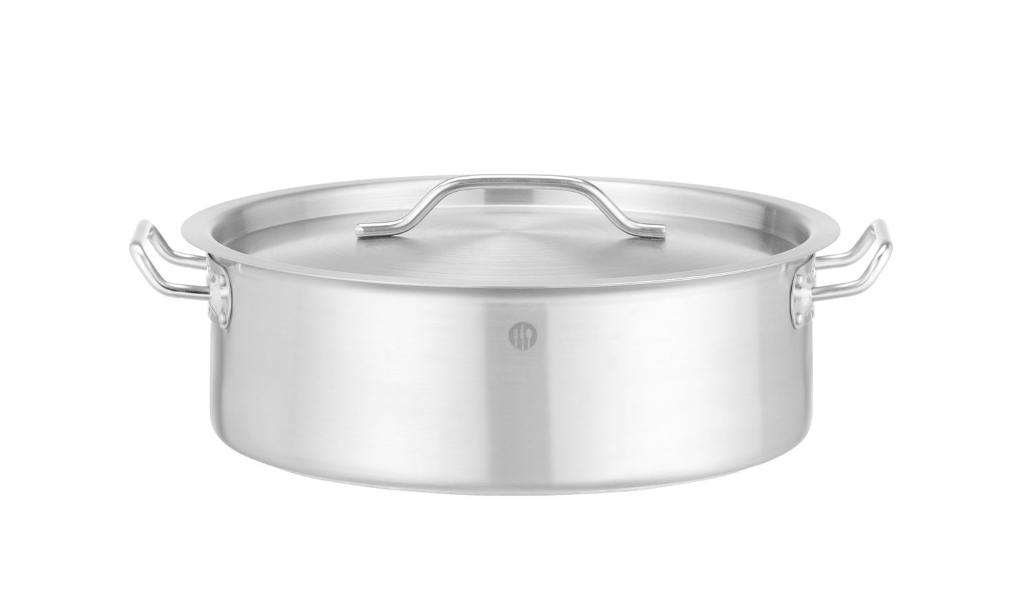 Garnek niski z pokrywką, HENDI, 8,5L, ⌀320x(H)110mm, Okrągły