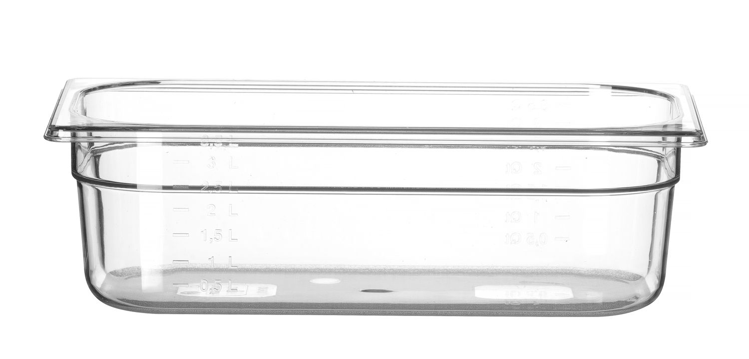 Pojemnik GN 1/3 z poliwęglanu, HENDI, Profi Line, GN 1/3, 4L, transparentny, 325x176x(H)100mm