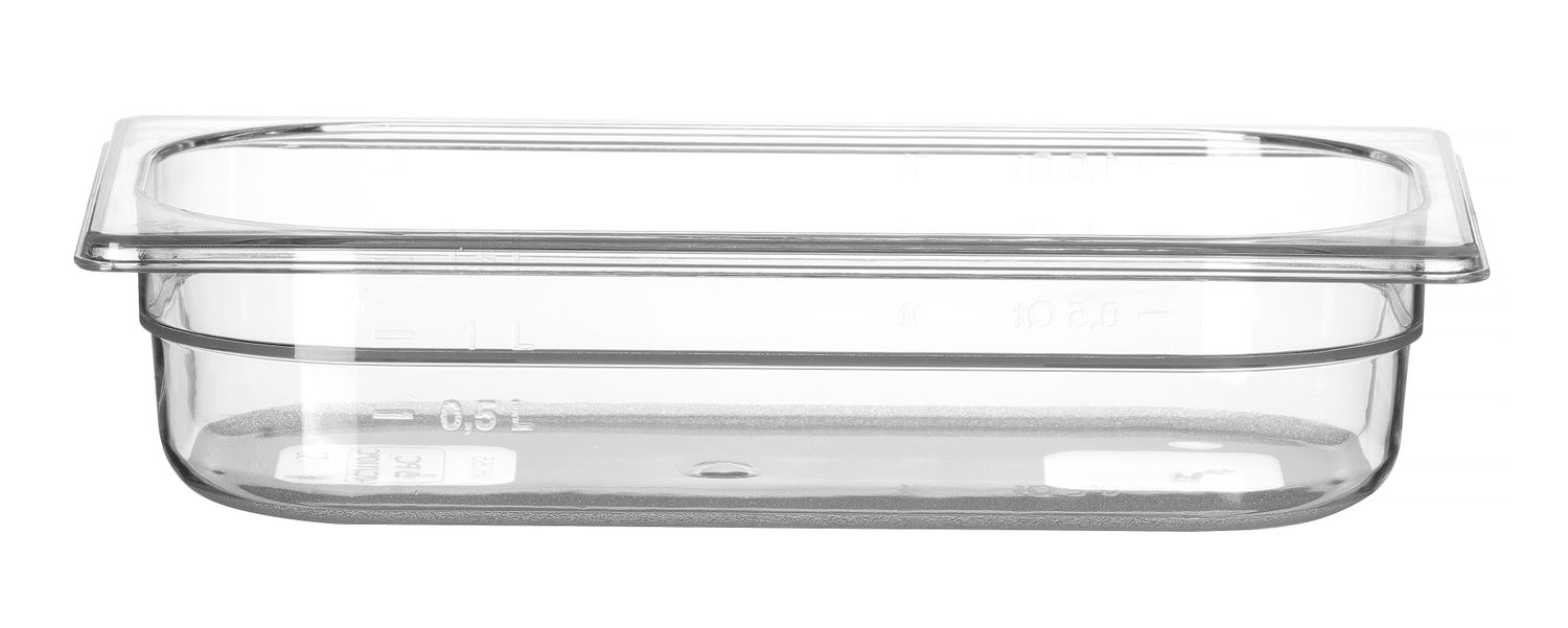 Pojemnik GN 1/3 z poliwęglanu, HENDI, Profi Line, GN 1/3, 2,5L, transparentny, 325x176x(H)65mm