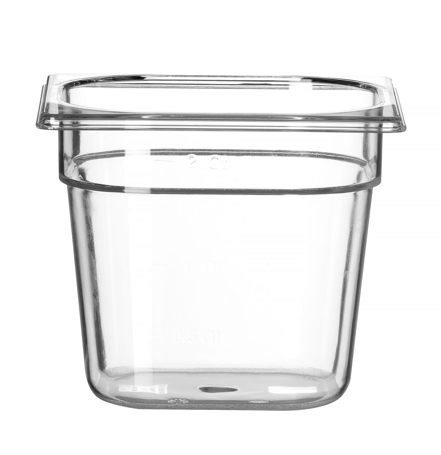 Pojemnik GN 1/6 z poliwęglanu, HENDI, Profi Line, GN 1/6, 2,4L, transparentny, 176x162x(H)150mm