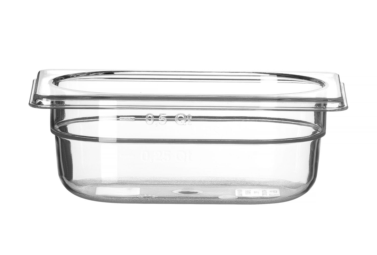 Pojemnik GN 1/9 z poliwęglanu, HENDI, Profi Line, GN 1/9, 0,6L, transparentny, 176x108x(H)65mm