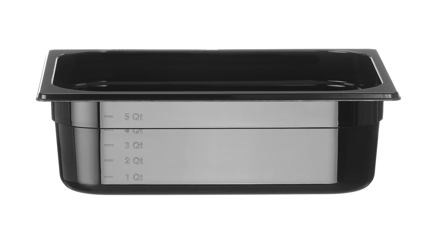Pojemnik GN 1/2 z czarnego poliwęglanu, HENDI, Profi Line, GN 1/2, 6,5L, czarny, 325x265x(H)100mm