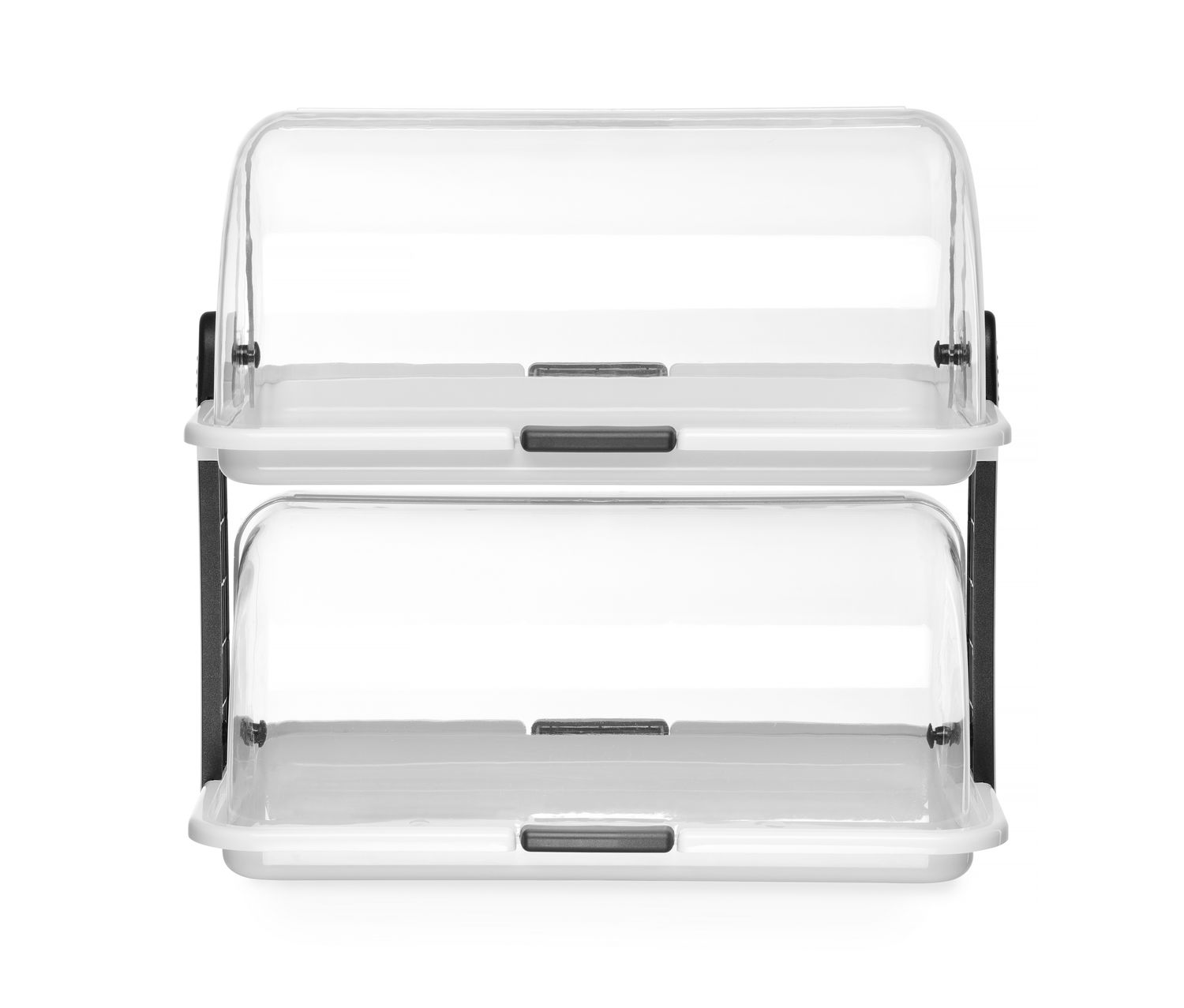Witrynka Roll top - podwójna, HENDI, biały, 380x260x(H)355mm, Prostokątny