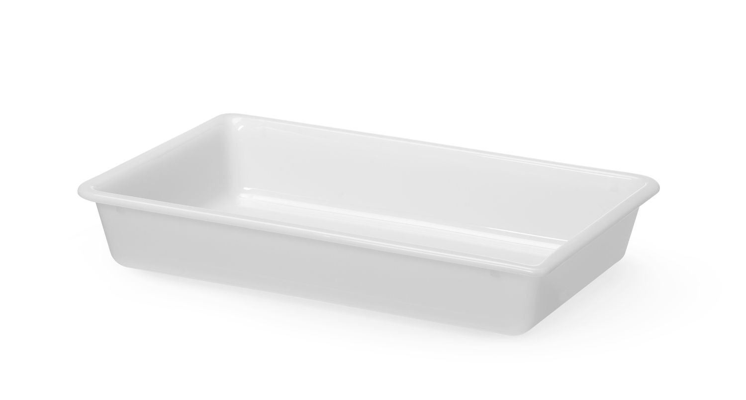Płaski pojemnik do panierowania, HENDI, 6L, biały, 430x285x(H)75mm, Prostokątny