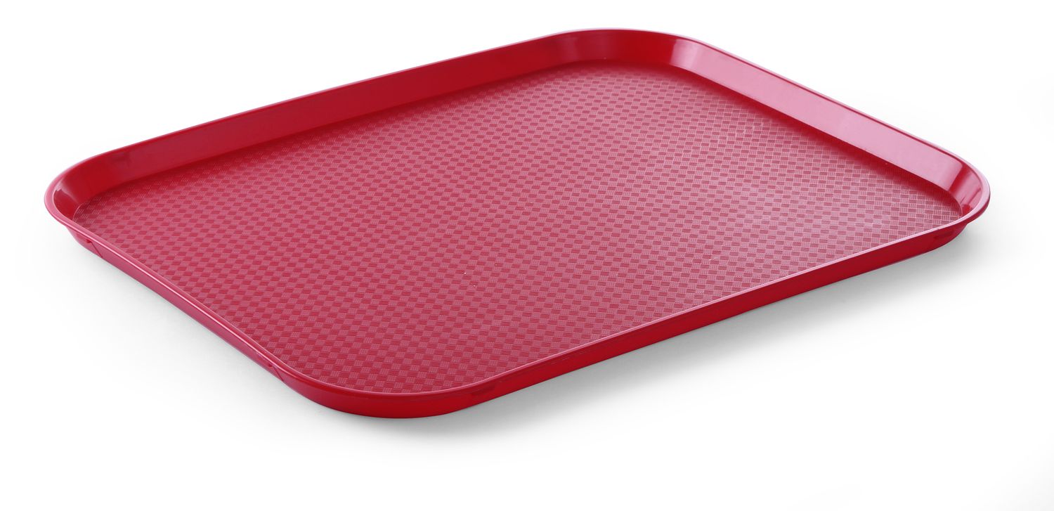 Taca z polipropylenu Fast Food duża, AmerBox, czerwony, 350x450x(H)20mm