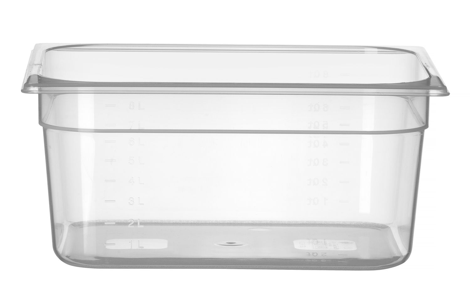 Pojemnik GN 1/2 z polipropylenu, HENDI, Profi Line, GN 1/2, 8L, transparentny, 325x265x(H)150mm