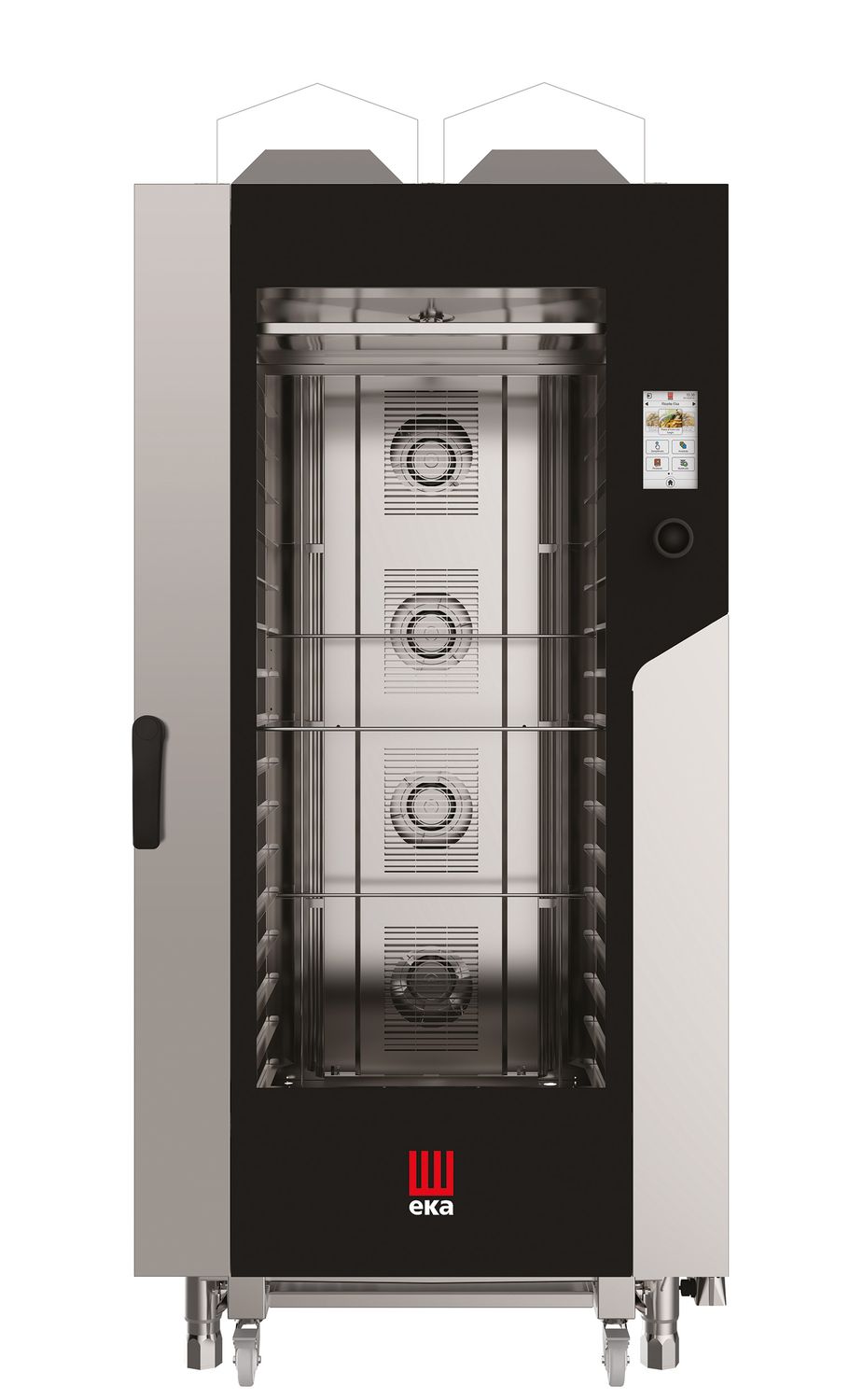 Piec konwekcyjno-parowy Millennial Touch Screen Bakery z automatycznym systemem myjącym, 16× 600×400 mm – sterowany elektronicznie, gazowy, Tecnoeka, 230V/1450W, 30kW, 930x1160x(H)2060mm