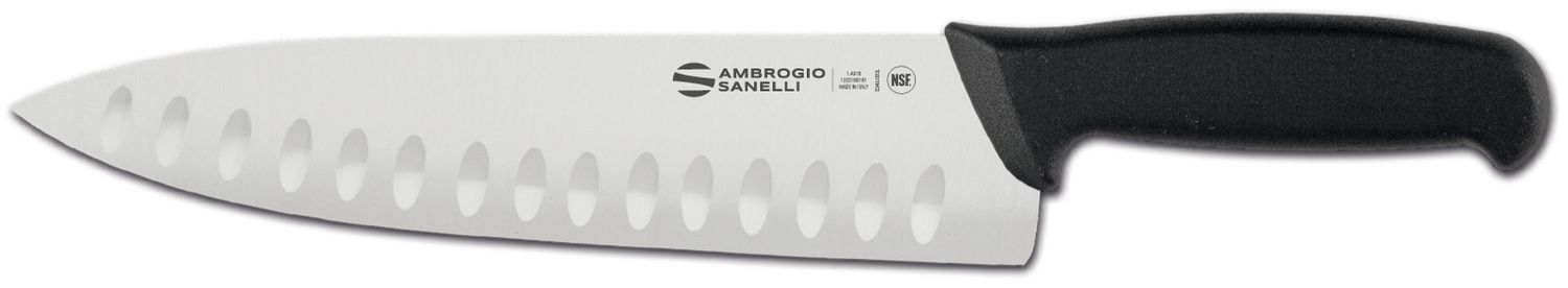 Nóż szefa kuchni Supra, Ambrogio Sanelli, ostrze ze żłobieniami, (L)390mm